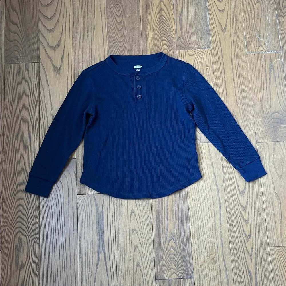 Old Navy Kids Long Sleeve Navy Henley